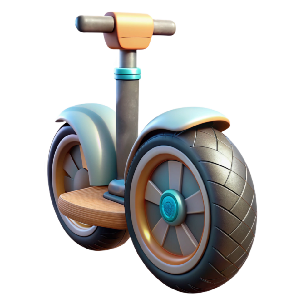 beautiful traditional Electric Unicycle Side View Transparent Background detailed png