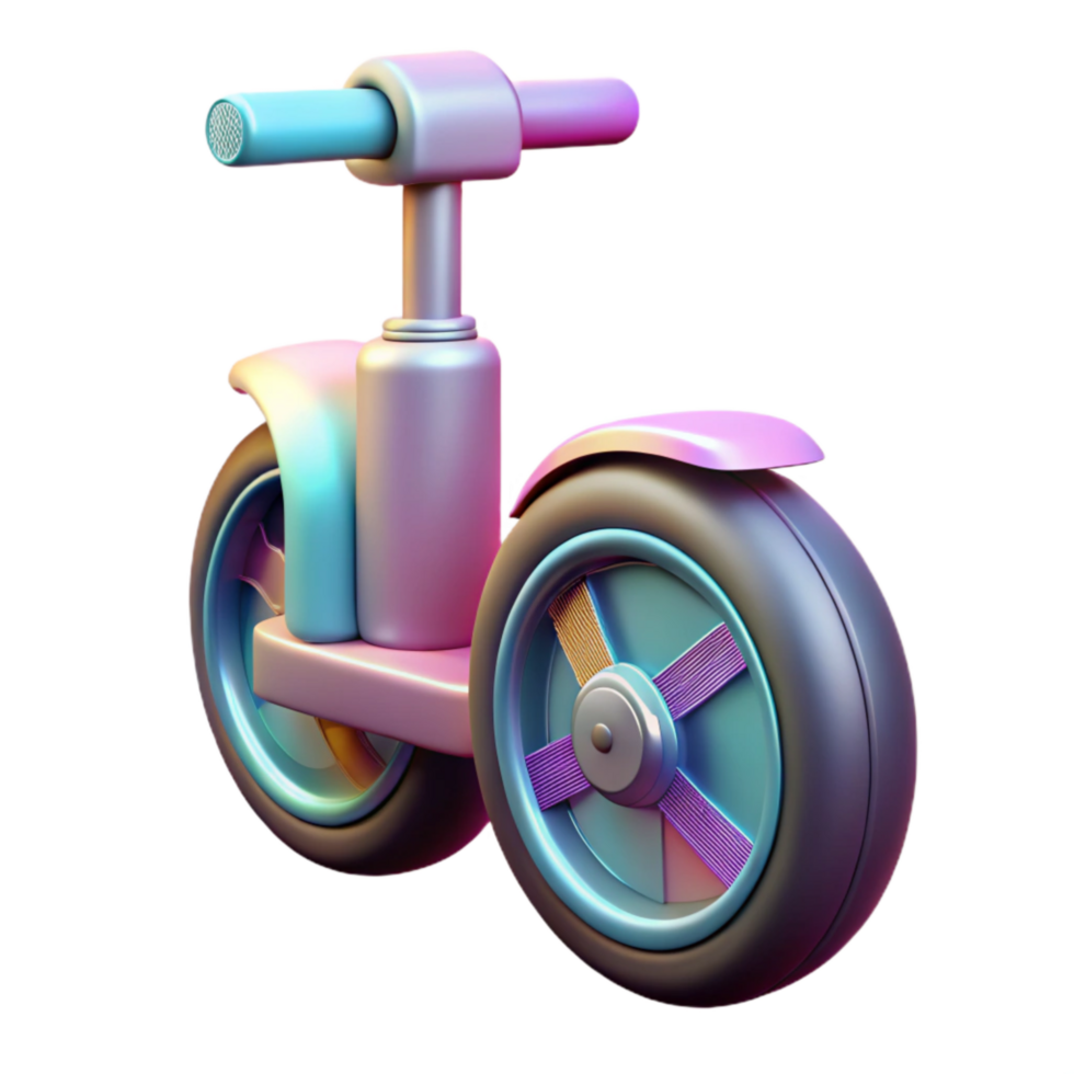 elegant traditional Electric Unicycle Side View Transparent Background detailed png