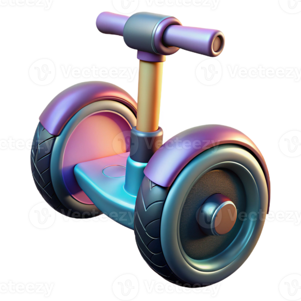 serene vintage Electric Unicycle Side View Transparent Background detailed png