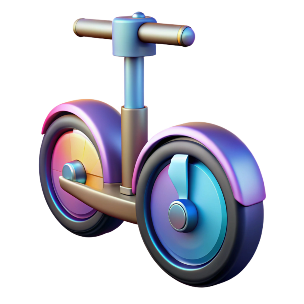 impressive modern Electric Unicycle Side View Transparent Background png