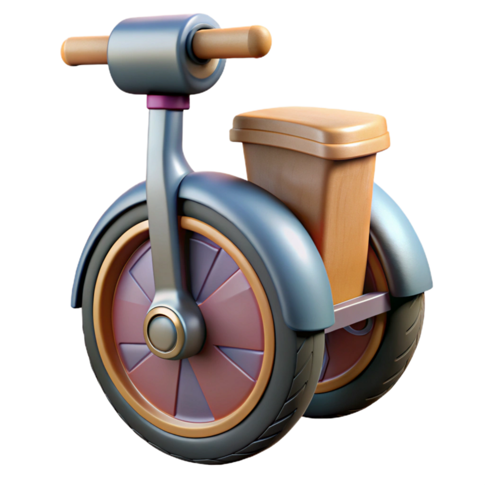 elegant abstract Electric Unicycle Side View Transparent Background professional png