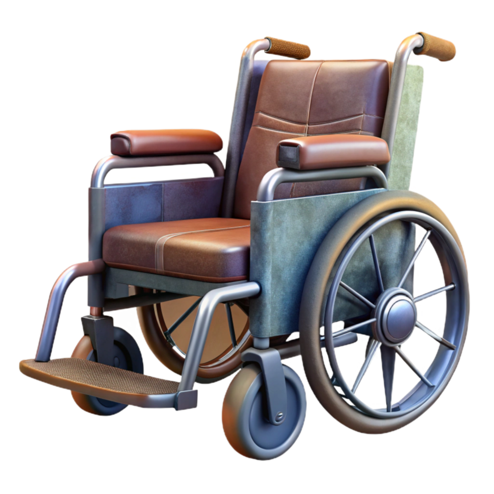 elegant modern Electric Wheelchair Front View Transparent Background premium png