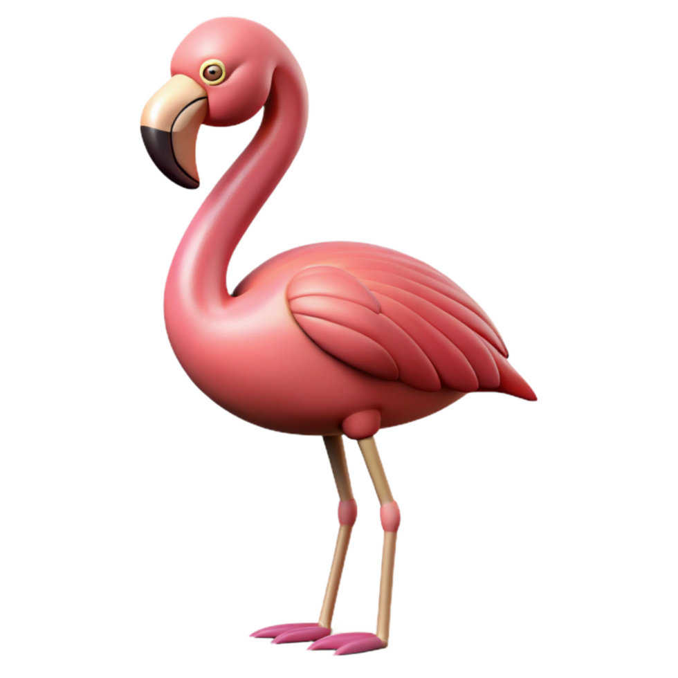 impressive rustic Elegant Flamingo Standing Isolated premium png