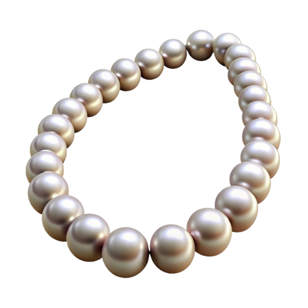 beautiful abstract Elegant Pearl Necklace Cutout Isolated premium png
