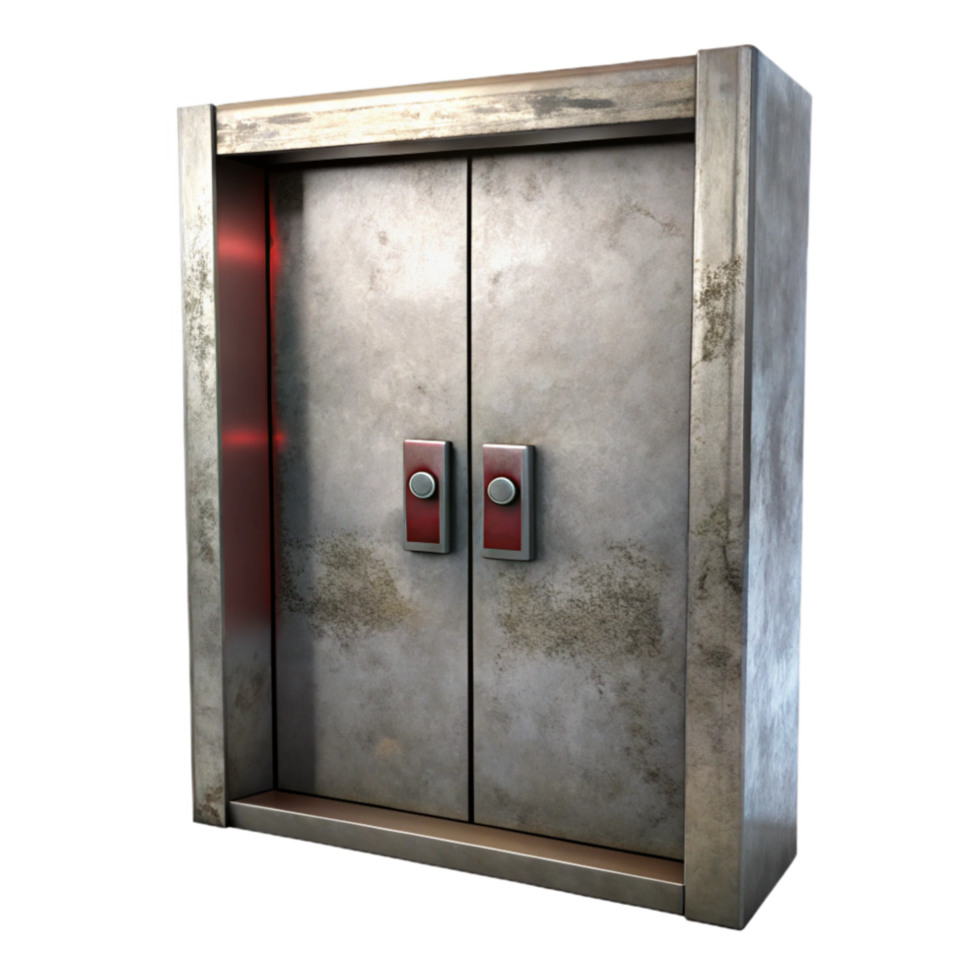 stunning abstract Elevator Doors Closed Isolated png