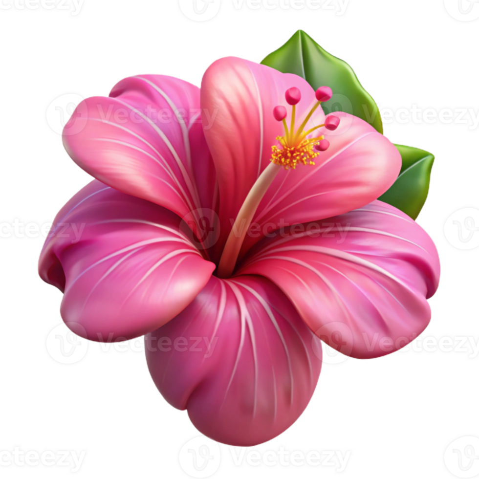 impressive vintage Tropical Flowers Hibiscus Bloom Vibrant Red Cutout high resolution png