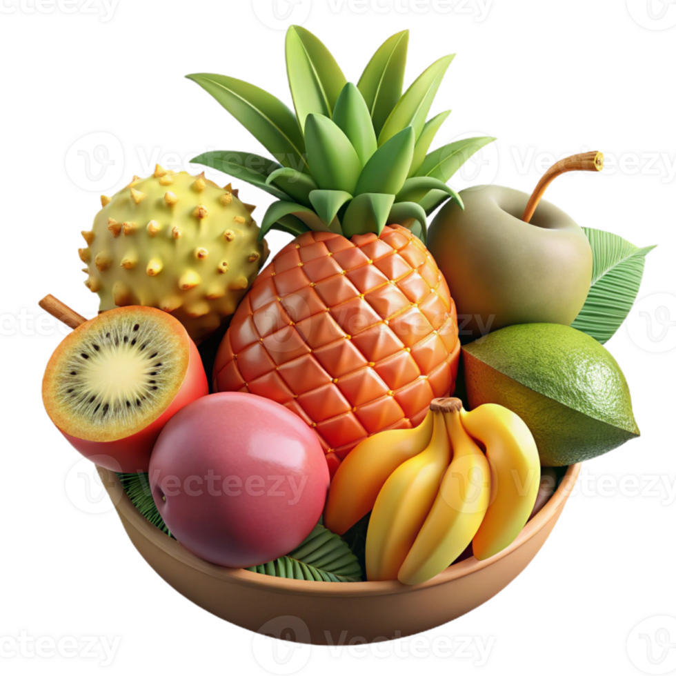elegant classic Tropical Fruits Colorful Arrangement Cutout exclusive png