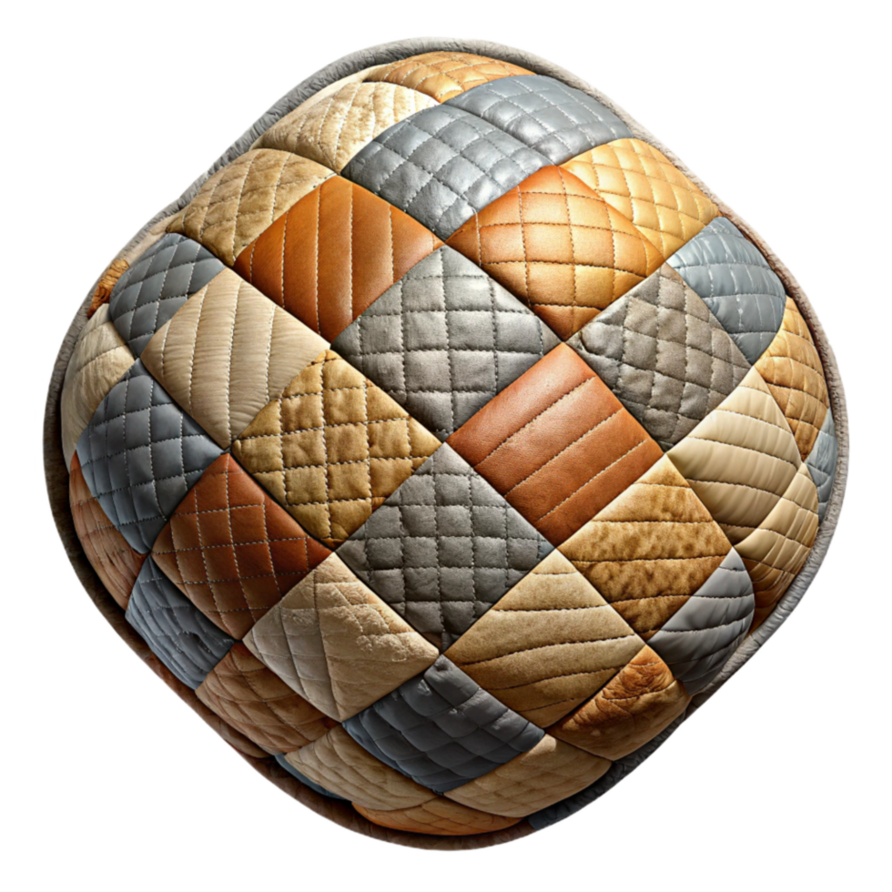 impressive contemporary Embroidered Quilt Patchwork Design Isolated png