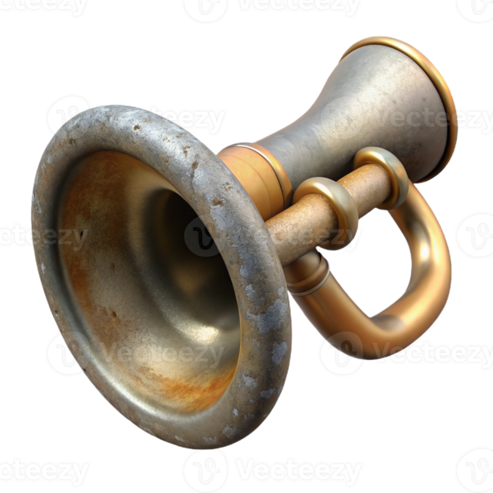 extraordinary vintage Trumpet Mouthpiece Close Up Cutout detailed png