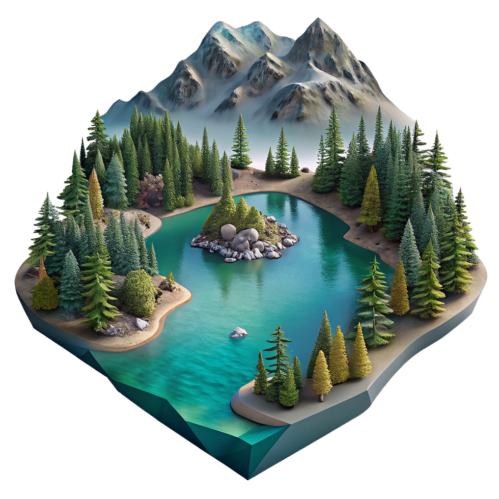 impressive artistic Emerald Bay Lake Tahoe Scenic View Transparent authentic png