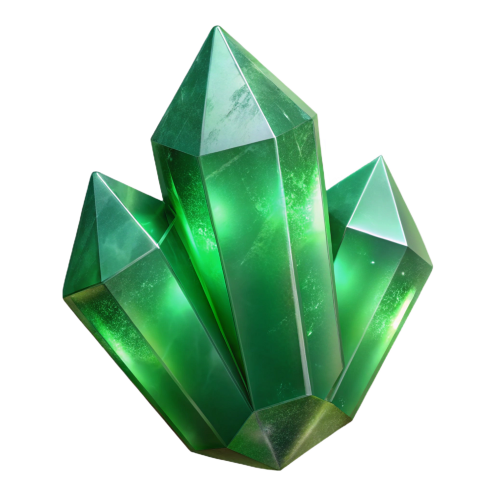 serene classic Emerald Crystal Green Hues Transparent high resolution png