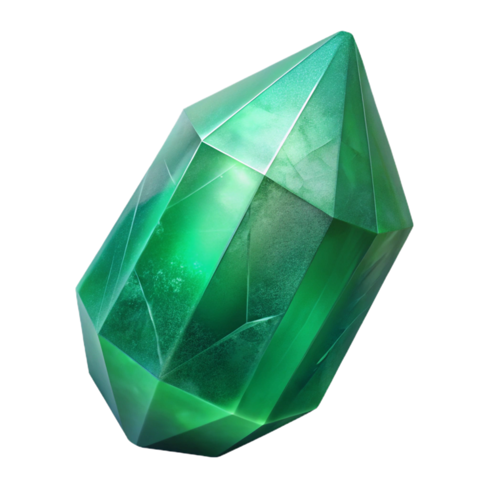 elegant abstract Emerald Crystal Green Hues Transparent high quality png
