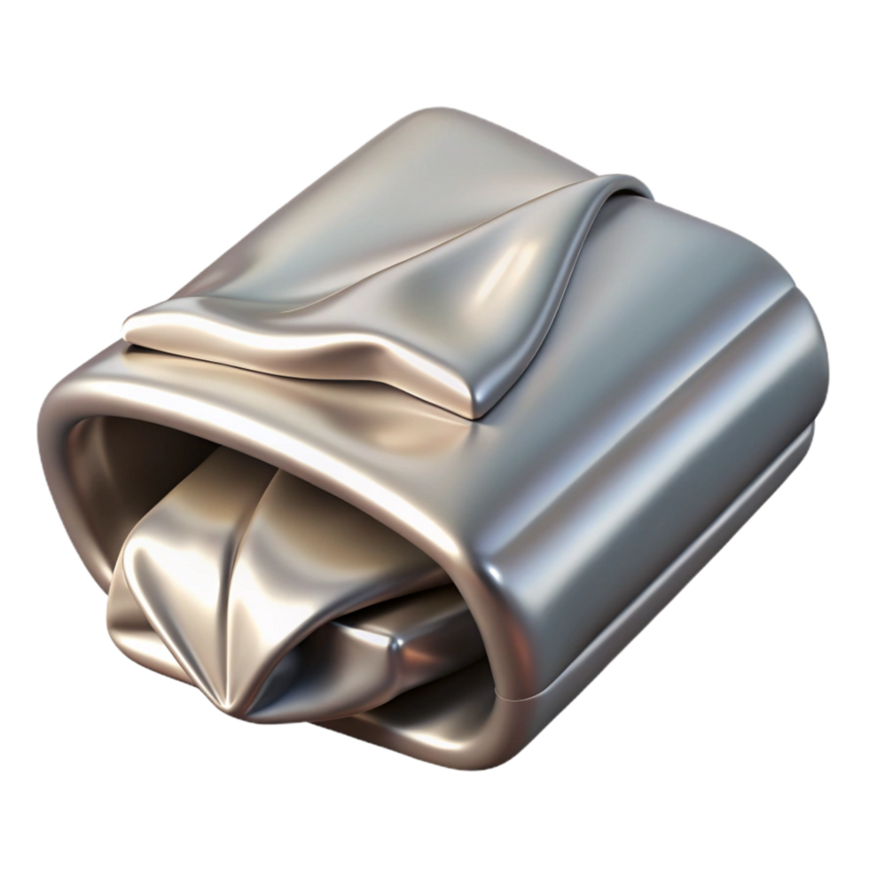 dramatic contemporary Emergency Blanket Silver Reflective Transparent Background premium png