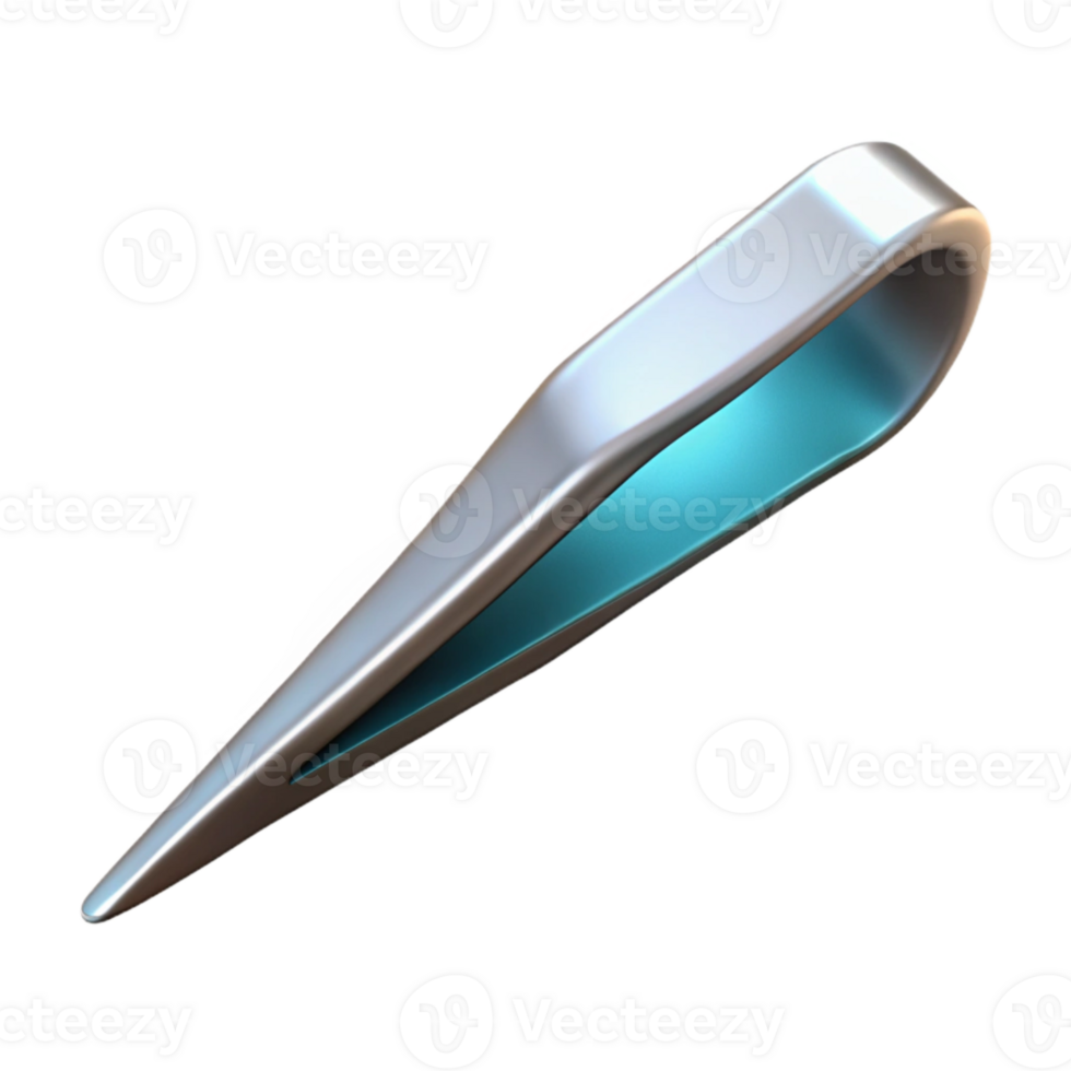 extraordinary abstract Tweezers Slanted Tip Stainless Steel Isolated on Transparent Background genuine png