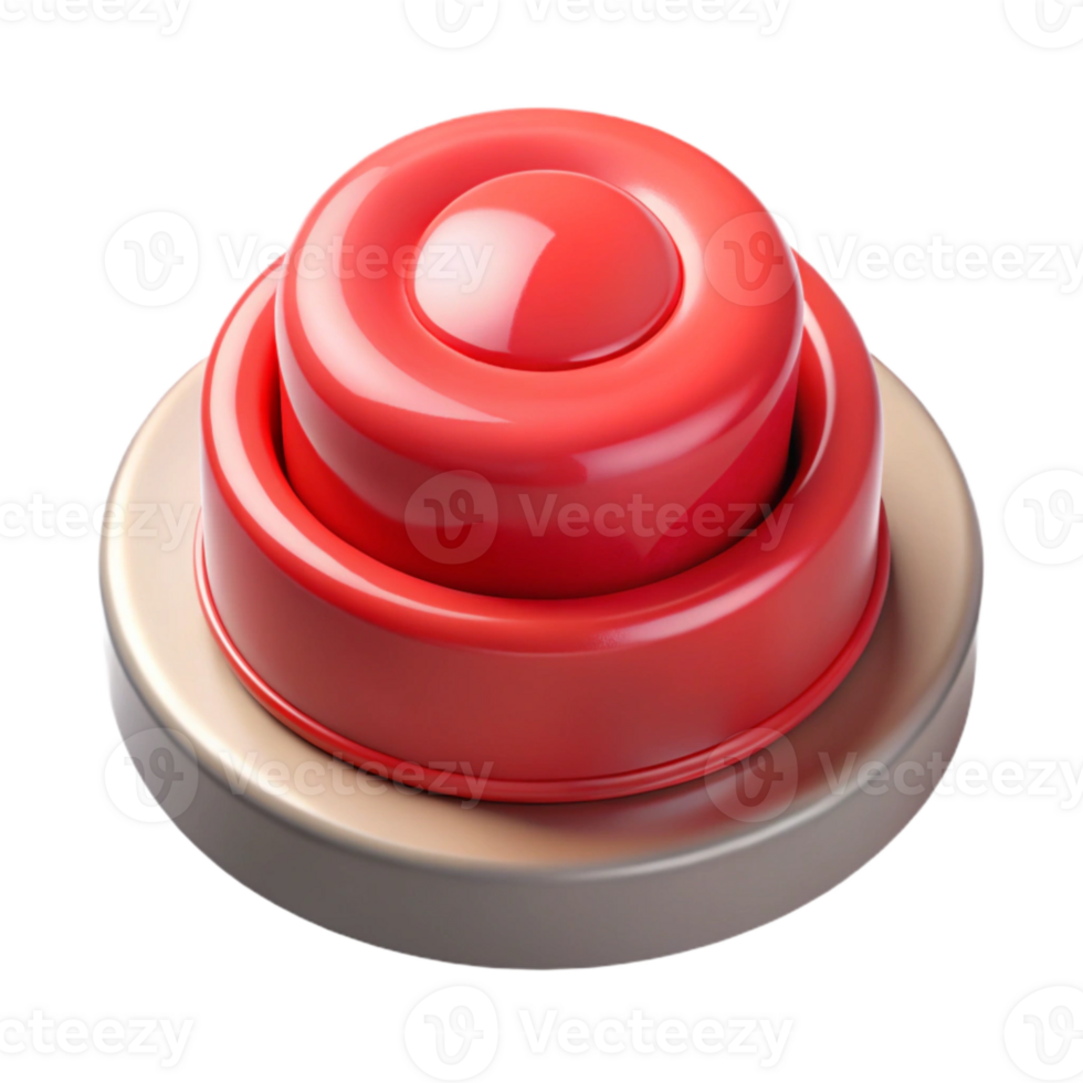 elegant rustic Emergency Stop Button Red Labeled Isolated Cutout detailed png