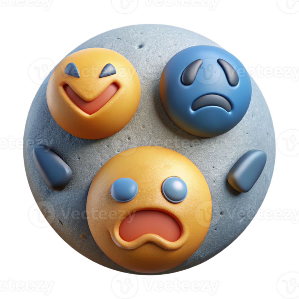 magnificent abstract Emotional Expression Icons Set Cutout detailed png
