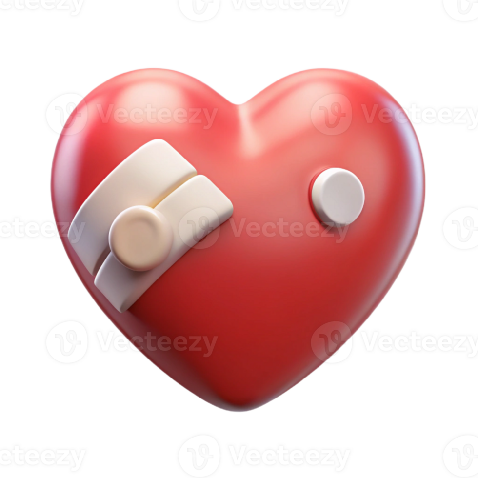 wonderful artistic Emotional Health Icon with Heart Shape Transparent Background detailed png