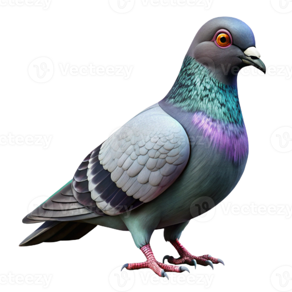 elegant modern Urban Park Pigeon Isolated Cutout original png