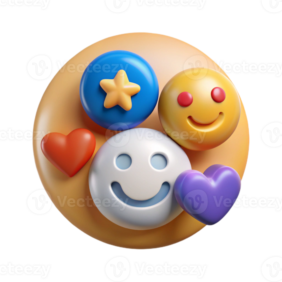 beautiful classic Emotional Well Being Icons Set Positive Symbols Isolated exclusive png