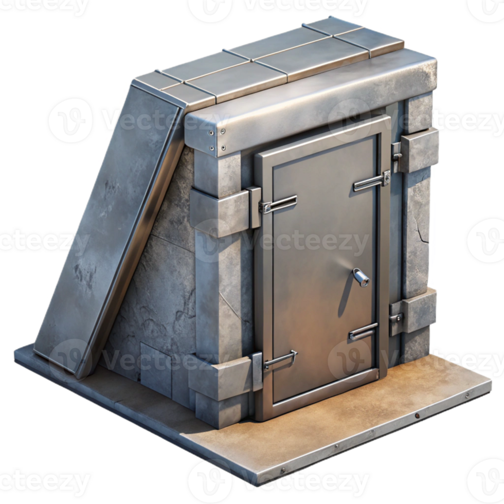 serene contemporary Urban Rooftop Access Door Metal Isolated professional png