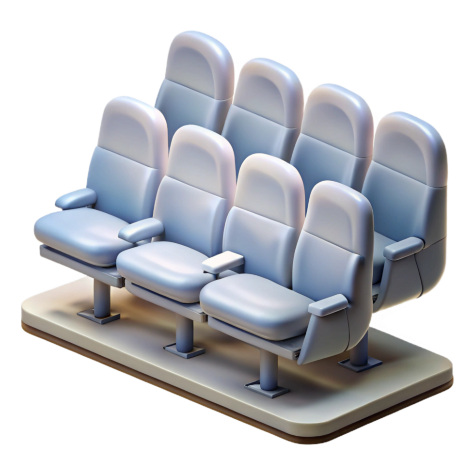 dramatic abstract Empty Auditorium with Seats Transparent authentic png
