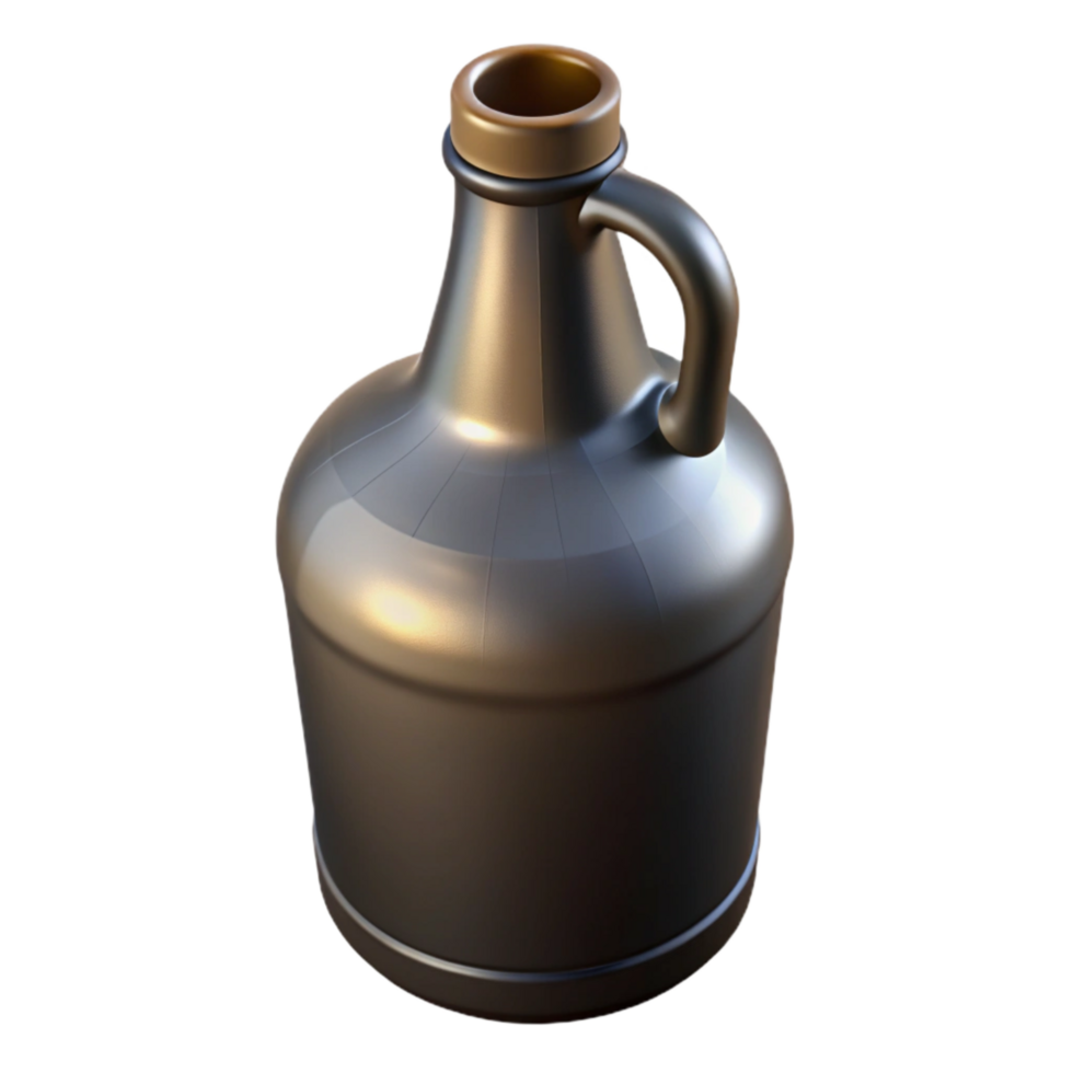 wonderful traditional Empty Beer Growler with Black Cap Isolated premium png