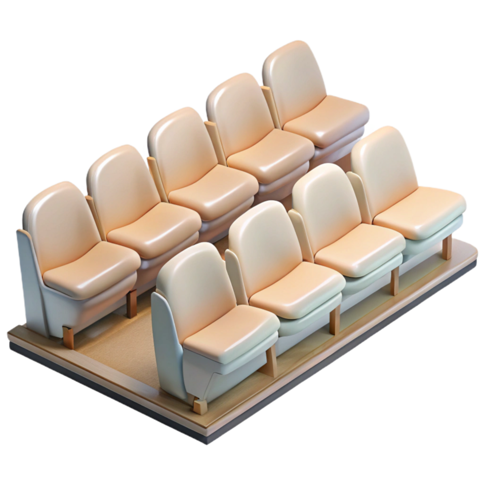 serene rustic Empty Auditorium with Seats Transparent exclusive png