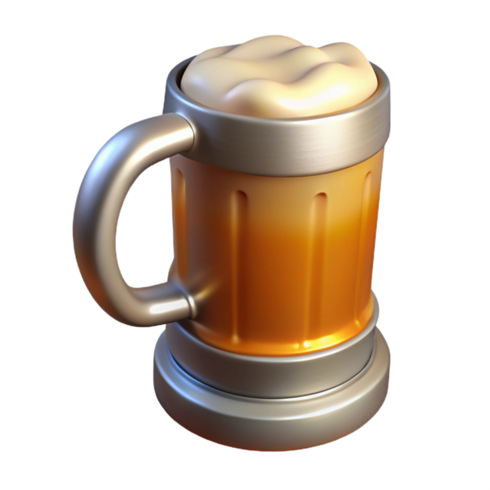 magnificent contemporary Empty Beer Mug with Handle Isolated professional png
