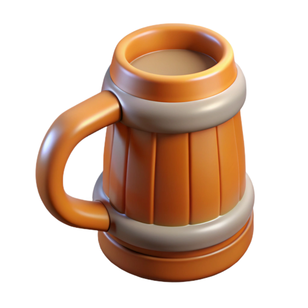 stunning rustic Empty Beer Stein with Handle Cutout original png