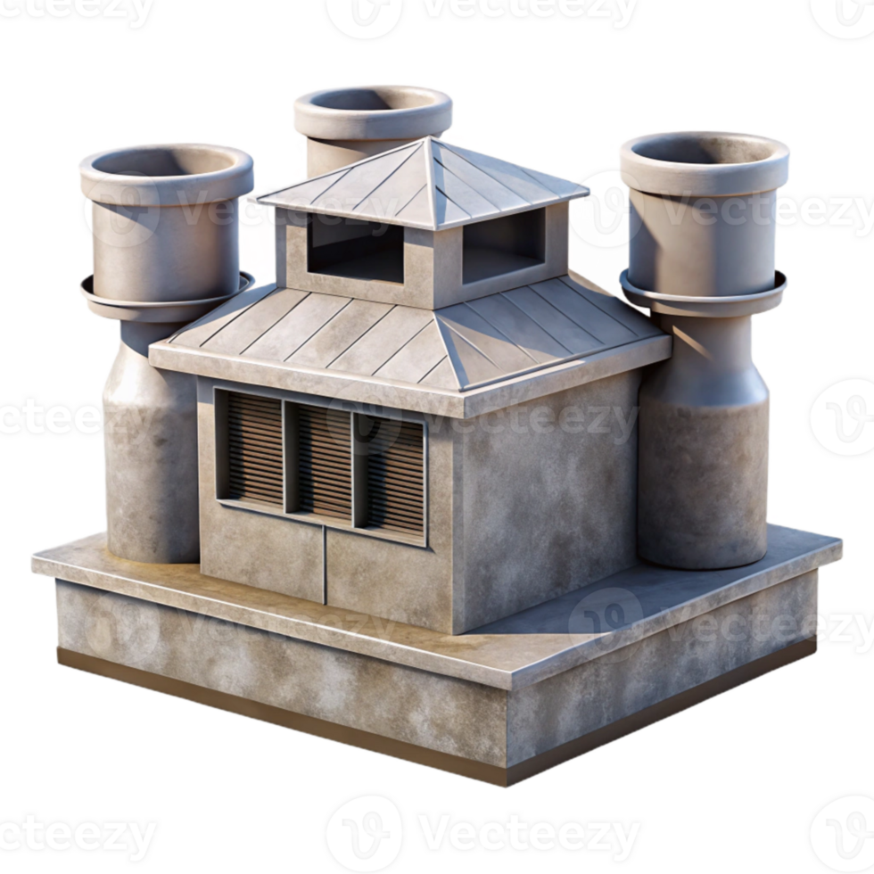 wonderful contemporary Urban Rooftop Ventilation System Silhouette Cutout professional png