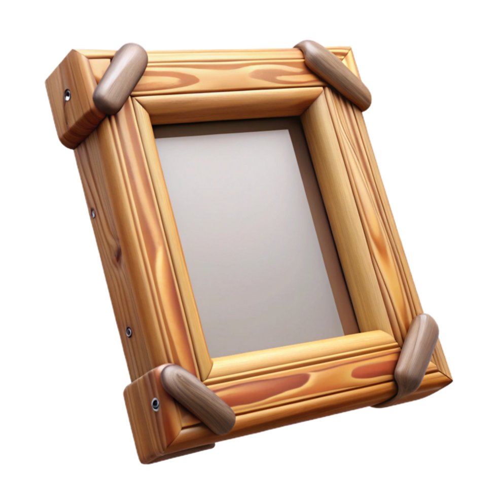 wonderful contemporary Empty Frame Wooden Texture Isolated Transparent Background exclusive png