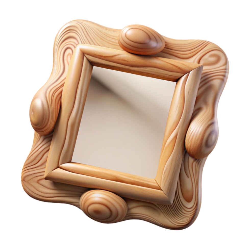 wonderful creative Empty Frame Wooden Texture Isolated Transparent Background detailed png