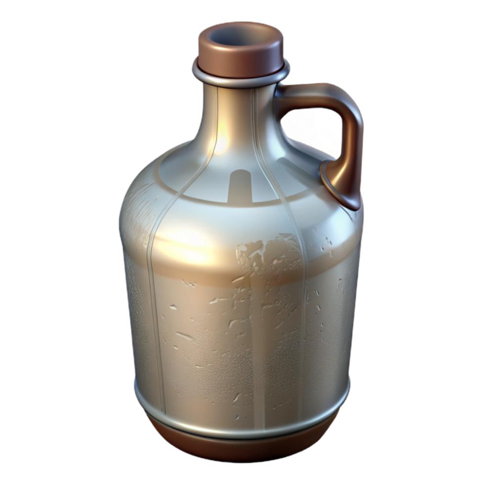 serene artistic Empty Glass Growler with Lid Isolated professional png