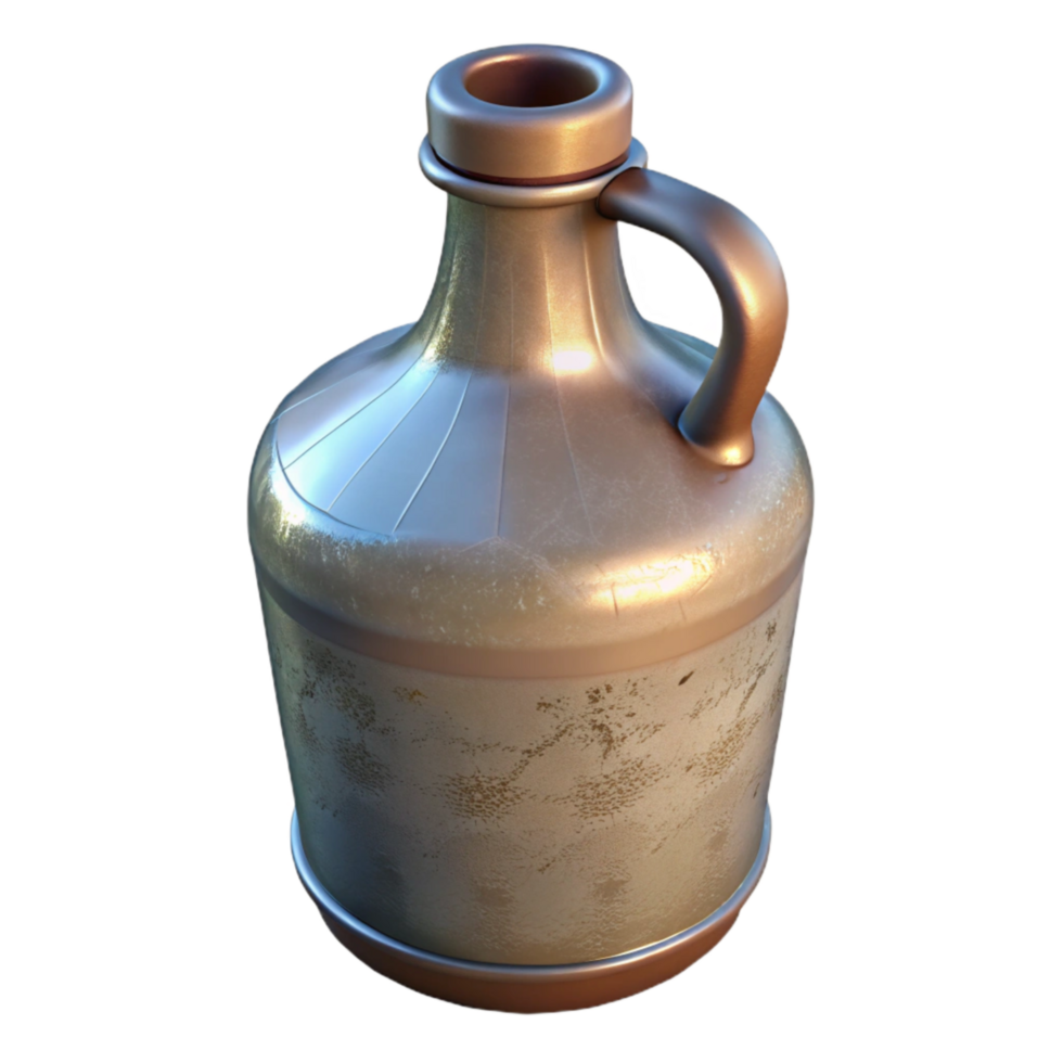 extraordinary vintage Empty Glass Growler with Lid Isolated genuine png