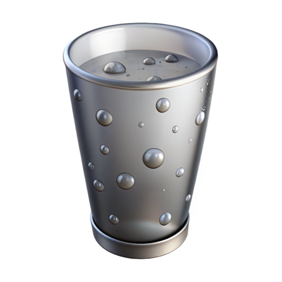 vibrant rustic Empty Pint Glass with Water Droplets Cutout png