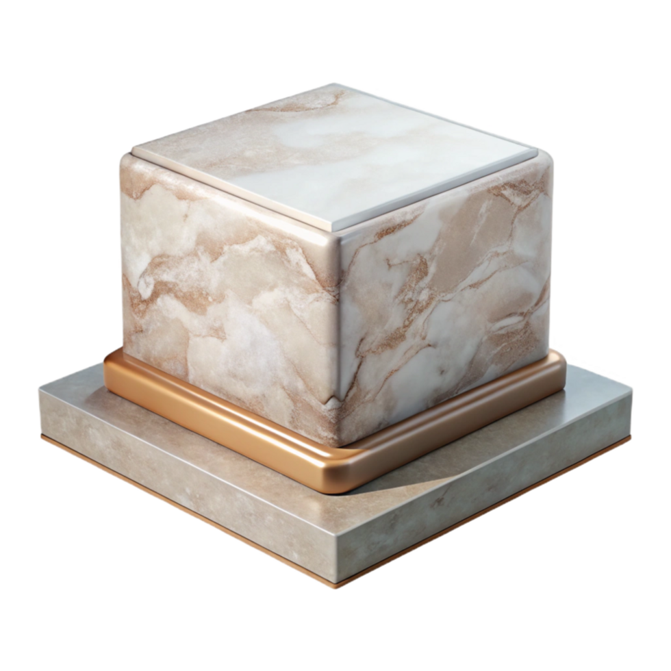 stunning vintage Empty Pedestal Square Shape Transparent Background high resolution png