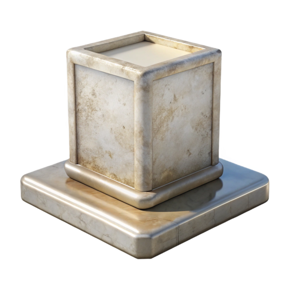 impressive minimalist Empty Pedestal Square Shape Transparent Background png
