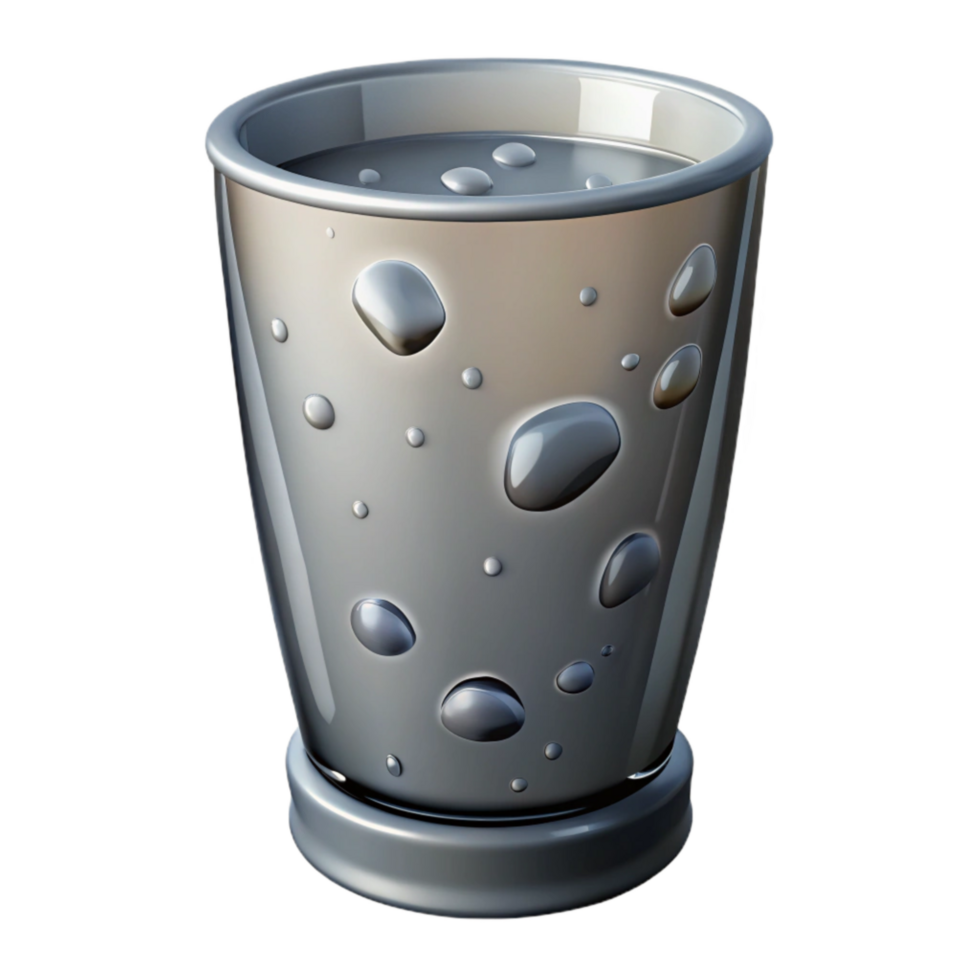 wonderful abstract Empty Pint Glass with Water Droplets Cutout detailed png