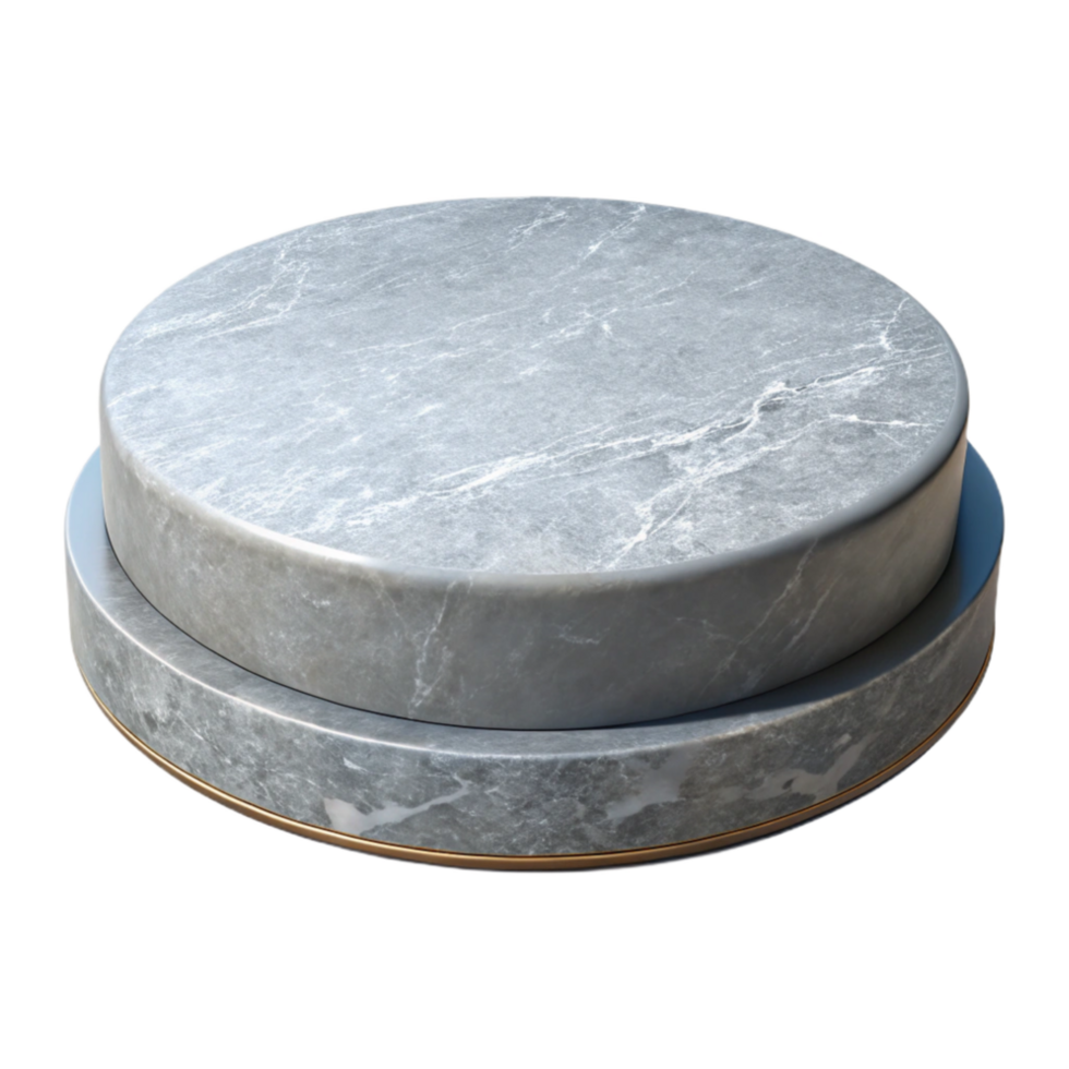 serene artistic Empty Plinth Circular Shape Transparent Background high quality png