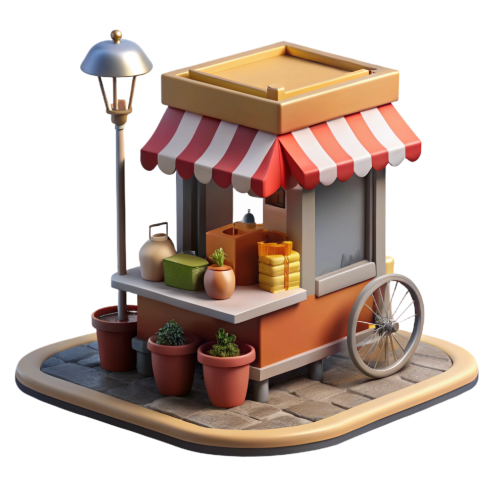 magnificent creative Urban Street Corner with Cafe Transparent Background professional png