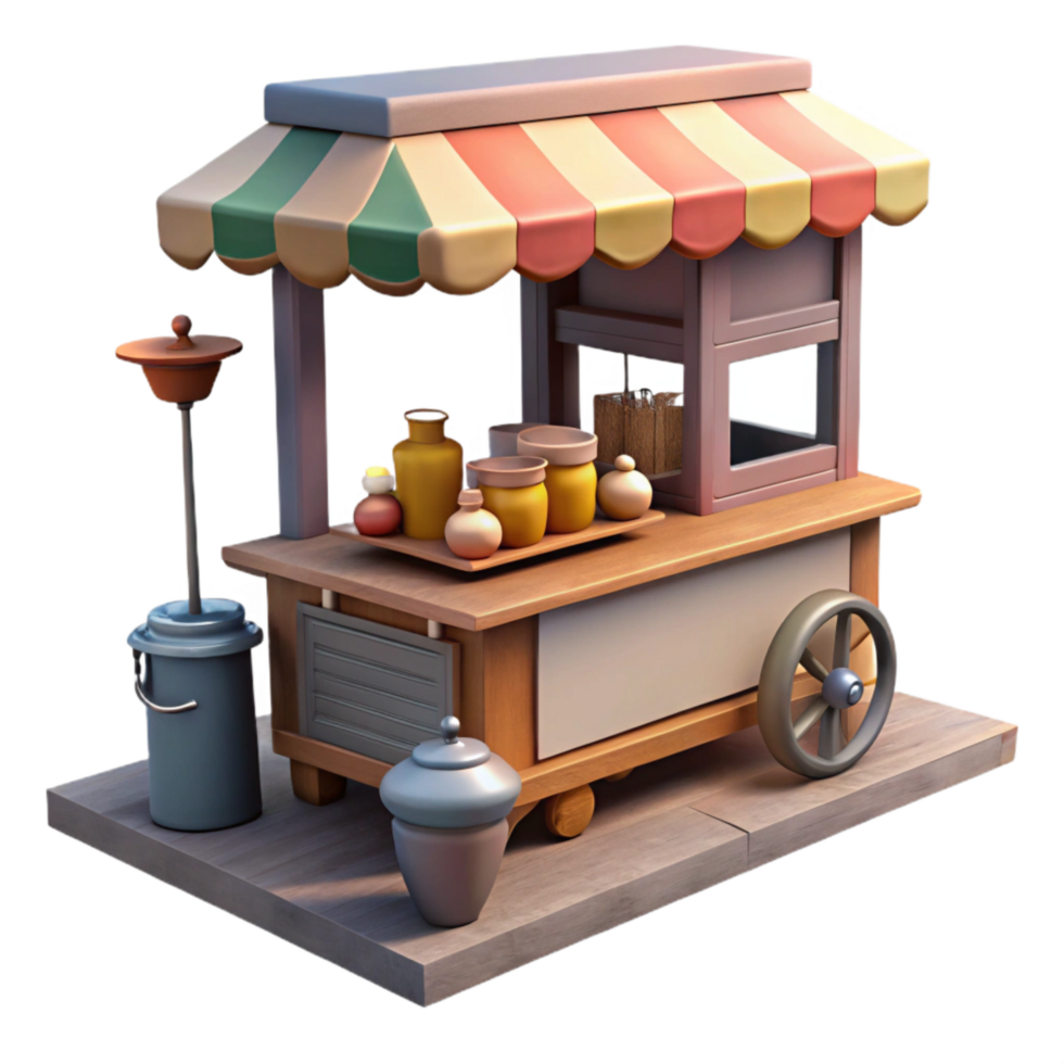 stunning modern Urban Street Corner with Cafe Transparent Background premium png