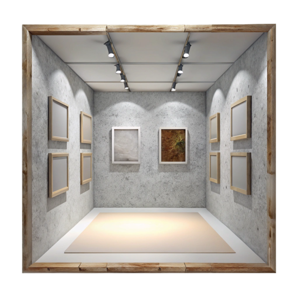 elegant creative Empty Wall Gallery Space Transparent Background detailed png