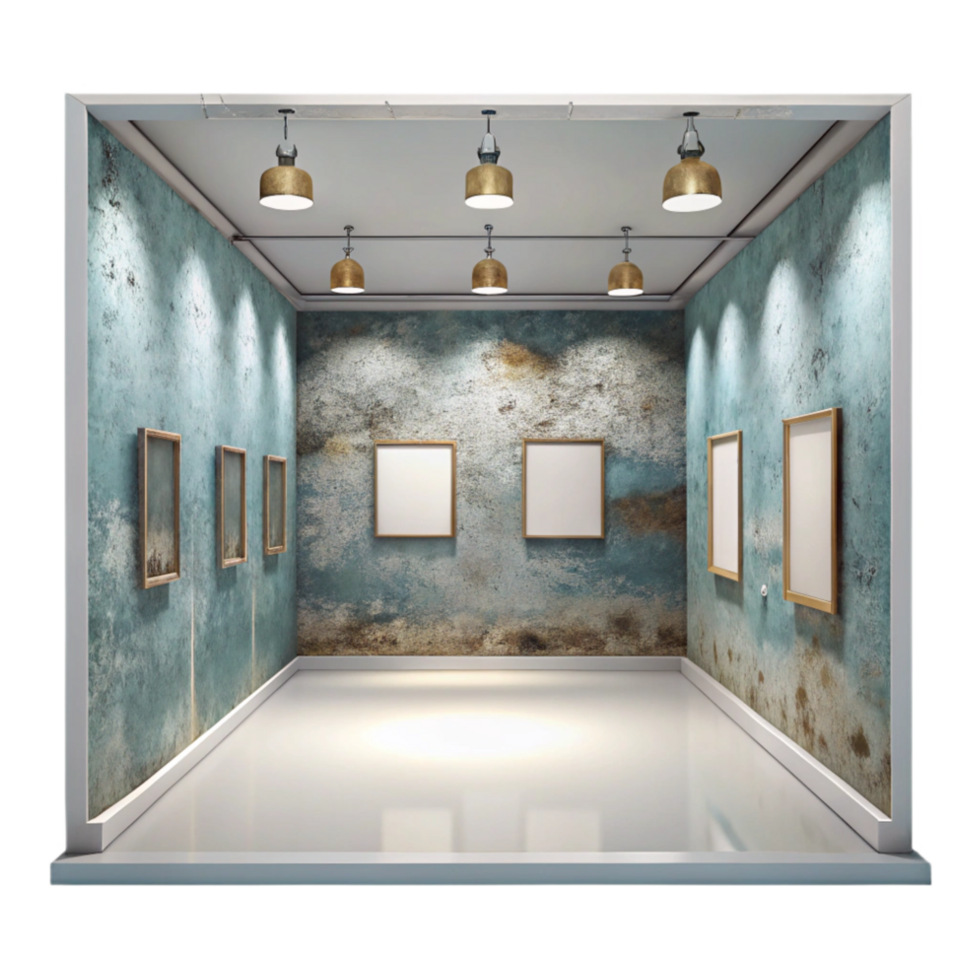 extraordinary traditional Empty Wall Gallery Space Transparent Background high quality png