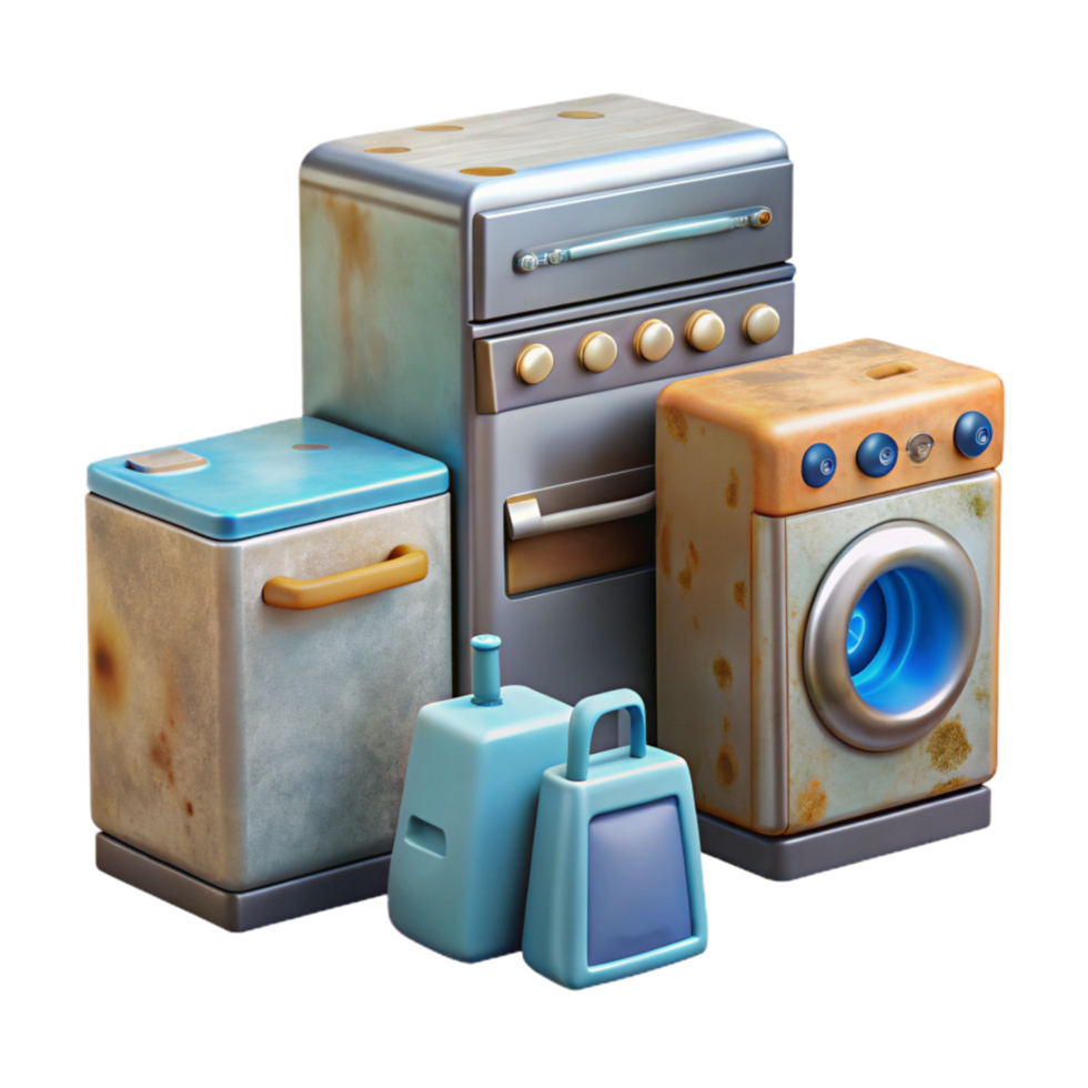 magnificent artistic Energy Efficient Appliances Set Transparent Background authentic png