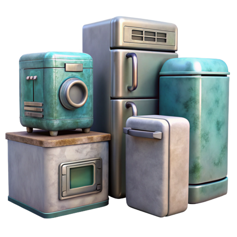 extraordinary artistic Energy Efficient Appliances Set Transparent Background authentic png