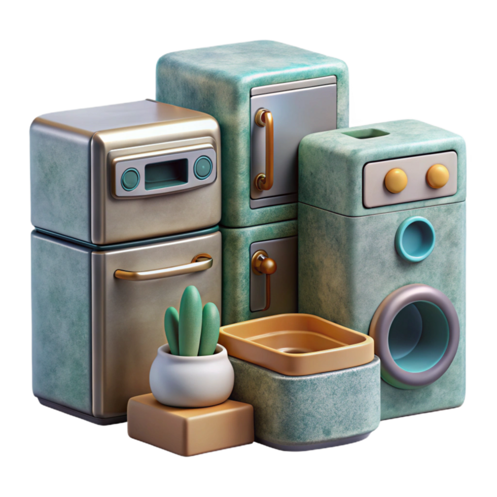 extraordinary contemporary Energy Efficient Appliances Set Transparent Background genuine png