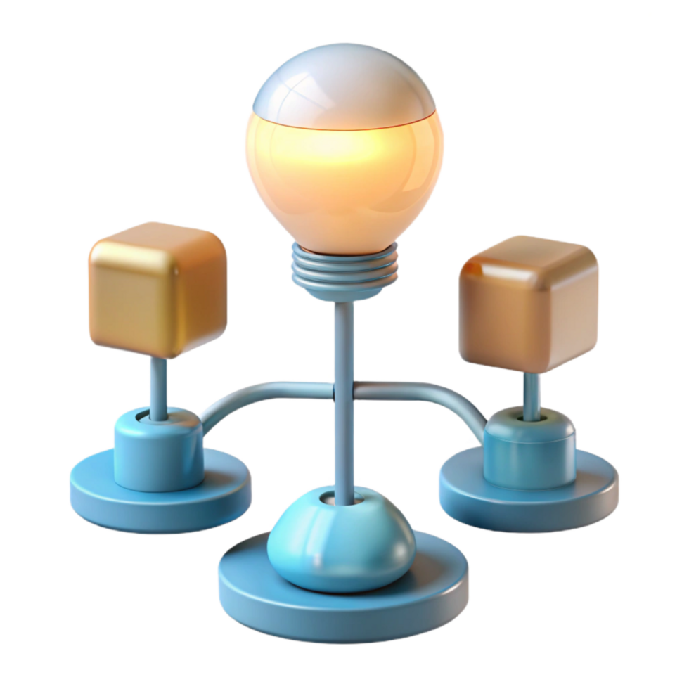 serene artistic Energy Efficient Lighting System Diagram Transparent Background high resolution png