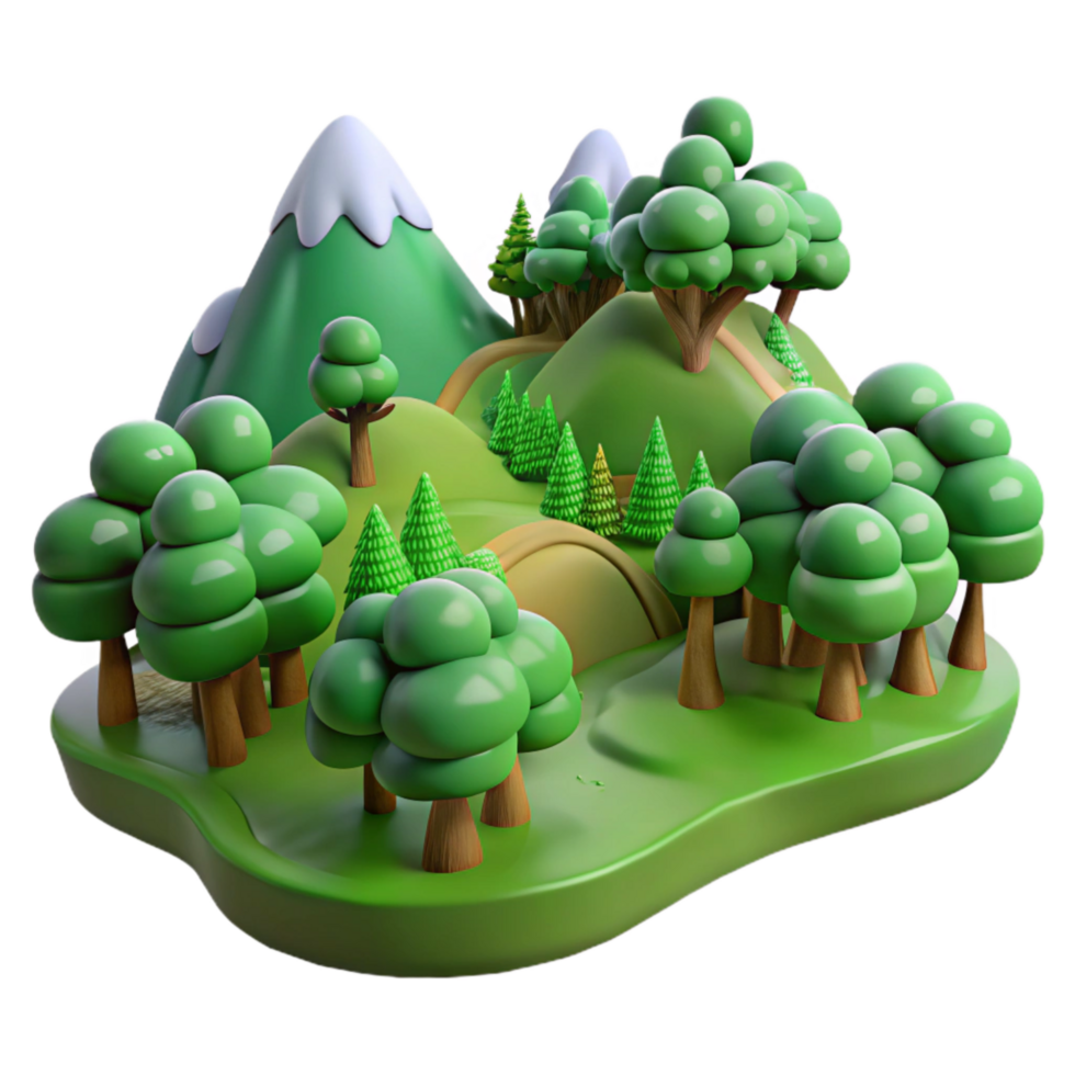 impressive traditional Valley Green Lush Trees Isolated original png