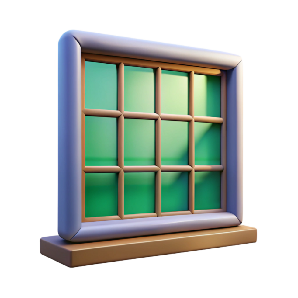stunning rustic Energy Efficient Windows Front View Isolated high resolution png