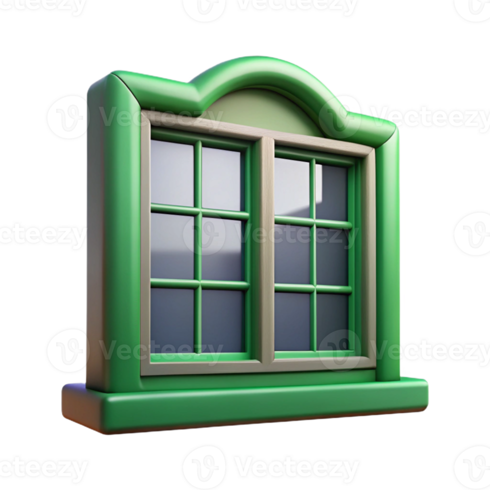 extraordinary minimalist Energy Efficient Windows Front View Isolated professional png